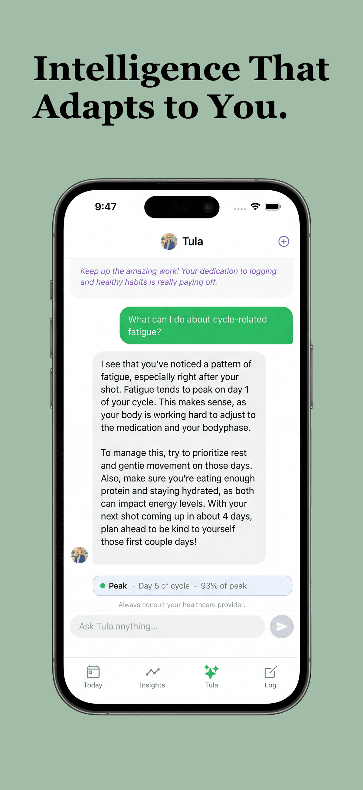 Tula AI Coach - Intelligent GLP-1 companion that adapts to you