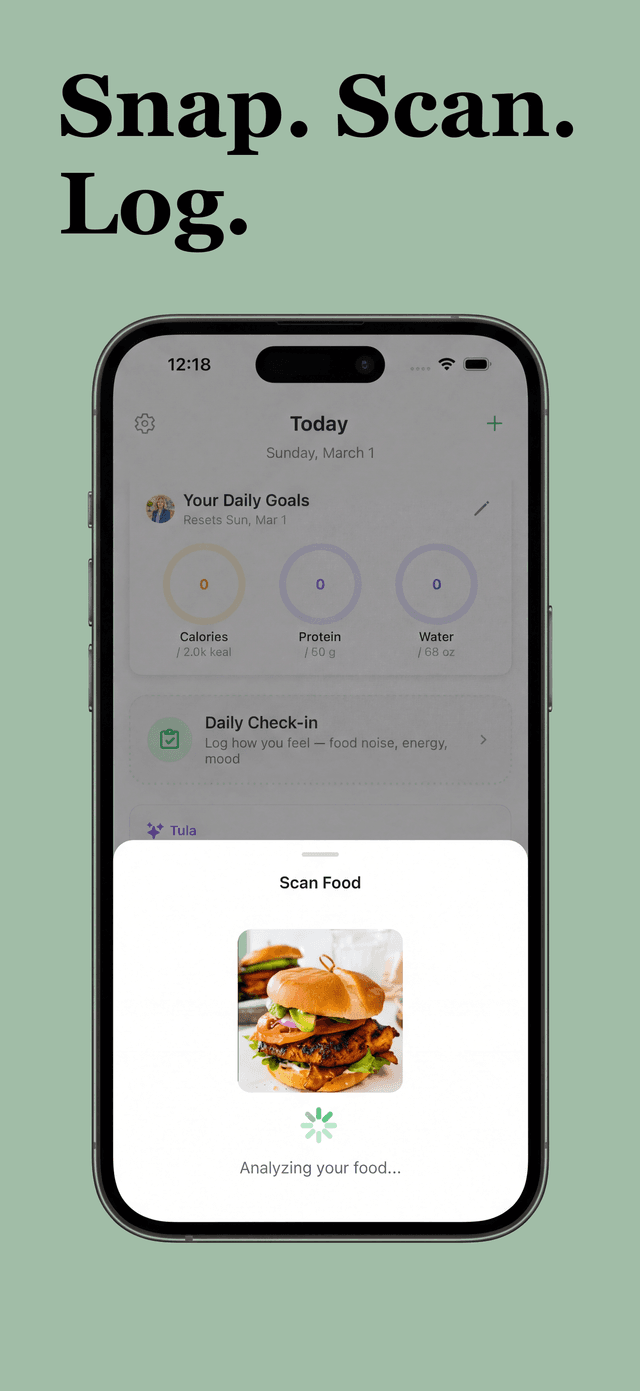 GLP Compass AI Food Scanner - Take a photo of any meal